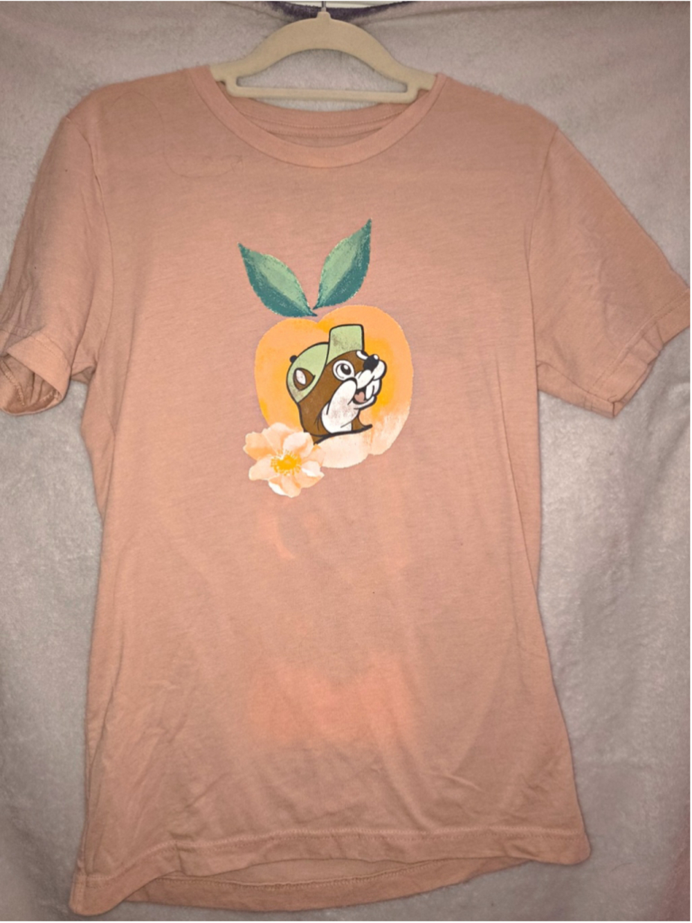 Comfort Colors Buc-ee's Bucc-ee Georgia Peach Pink Tagless Cotton Tee M